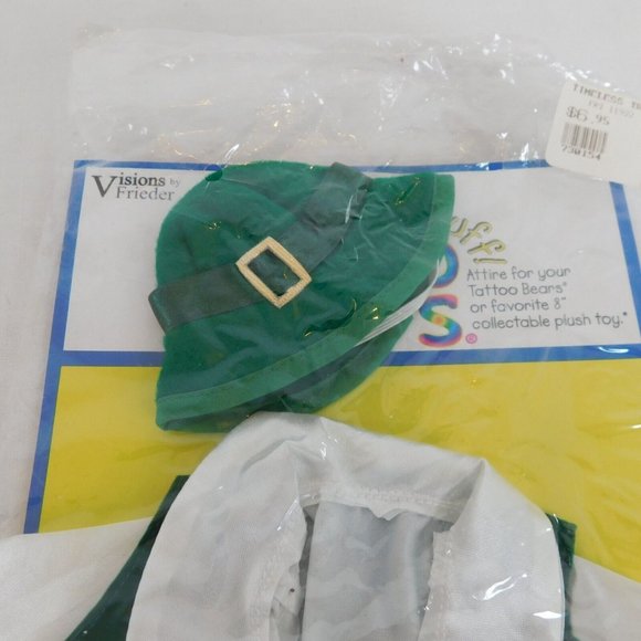 Tattoo Bears Plush Toy Clothes Leprechaun Green Visions Frieder 8" Bear Outfit - Picture 3 of 5